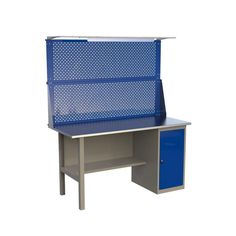 Верстак слесарный металлический с освещением и тумбой Wellmet 1600MLP2