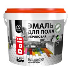 Эмаль для пола Dali, акриловая, полуглянцевая, 0,9 кг, орех, 275018