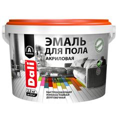 Эмаль для пола Dali, акриловая, полуглянцевая, база А, белая, 2,2 кг