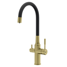 Смеситель Lemark Expert LM5083LGN-Black для кухни c гибким изливом, подключением к фильтру