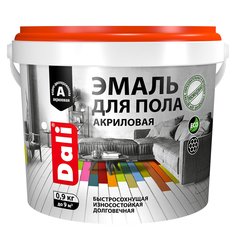 Эмаль для пола Dali, акриловая, полуглянцевая, 0,9 кг, бежевая