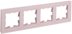 BRITE Рамка 4-местная РУ-4-2-Бр стекло розовый матовый IEK