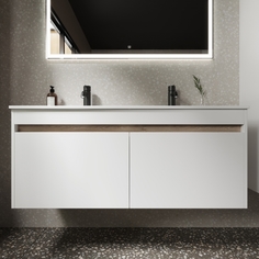 Тумба с раковиной Sancos Smart 120-2 белая