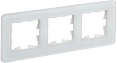 BRITE Рамка 3-местная РУ-3-2-Бр стекло белый RE IEK