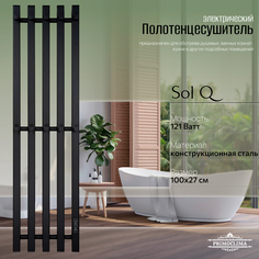 Полотенцесушитель электрический Primoclima Sol Q E Black 100*24 5