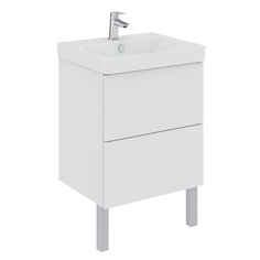 Тумба с раковиной в ванную AQUATON 1A288201UN010 Юнит 55 белый глянец, Адриана 55