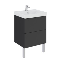 Тумба с раковиной в ванную AQUATON 1A288201UN820 Юнит 55 антрацит, Адриана 55