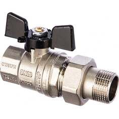 Кран Американка Н/В Ду-20 /3/4" Бабочка черная Bugatti OREGON 3220032