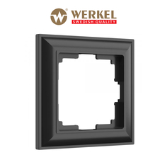 Рамка для розетки / выключателя на 1 пост Werkel W0012208 Fiore черный пластик