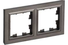 2-местная рамка IEK Brite ip44 ру-2-бртб-44 темная бронза BR-M22-44-K45