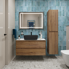Тумба с раковиной BelBagno Kraft KRAFT80RT-KEPBO-1302H301-SET со столешницей