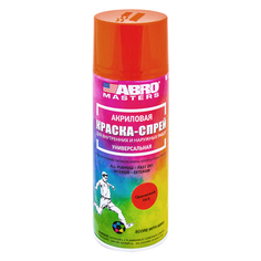 Аэрозольная краска ABRO "Spray Paint", универсальная, акриловая, влагостойкая, оранжевая