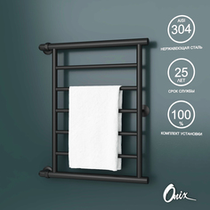 Полотенцесушитель Водяной Onix Sirius Turn Black Left 600x500 угловое подкл. слева Черный