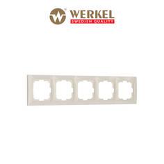 Рамка для розетки / выключателя на 5 постов Werkel W0052003 Snabb basic слоновая кость