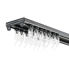 Потолочный карниз алюминиевый 2-рядный NEODECO 180 см черный матовый
