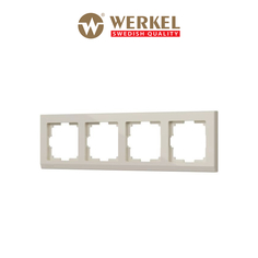Рамка для розетки / выключателя на 4 поста Werkel W0041803 Stark слоновая кость пластик