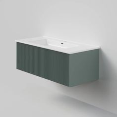 Тумба под раковину La Fenice TERRA Grigio 100 см серо-зелёная матовая FNC-01-TER-G-100
