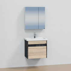 Тумба подвесная СаНта Мира 60 Янтарная 1 ящик (для умывальника Фостер 60) Santa