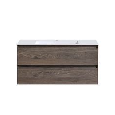 Тумба Vincea Luka 1000 подвесная, 2 выкатных ящика soft-close, R.Oak с умывальником VCB-13