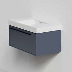 Тумба под раковину La Fenice Elba Blu Grigio 80 см синяя матовая FNC-01-ELB-BG-80