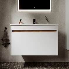 Тумба с раковиной Sancos Smart 80 SM80W+CN7005 белая
