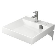 Комплект BAU: раковина BAU Cerama 60х60, кронштейны, выпуск, смеситель Hotel Still XMY0124 Bauedge