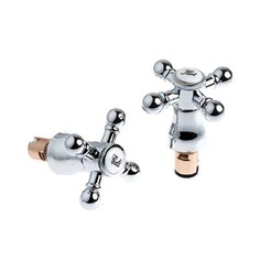 Ремкомплект для смесителей Профсан (2 кран-буксы 1/2" + 2 металлических маховика Крест)