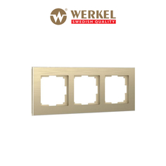 Рамка для розетки / выключателя на 3 поста Werkel W0031711 Aluminium шампань алюминий