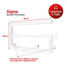 Полотенцесушитель электрический IND (INDIGO) Sigma 30/60 Белый матовый