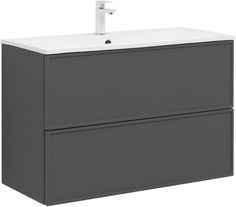 Тумба под раковину Aquanet Арт 90 ясень графит 329613