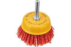 Щетка для дрели, 65 мм, Чашка, со шпилькой, нейлоновая щетина// Denzel