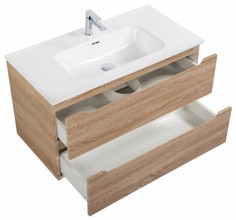 Тумба с керамической раковиной BelBagno Etna 90 см Rovere Bianco