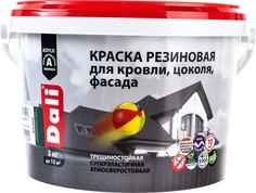 Краска фасадная резиновая DALI 3 кг зеленая