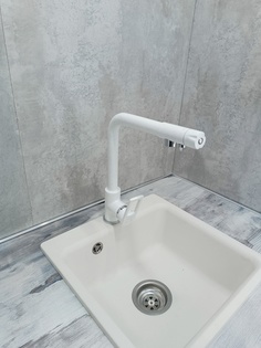 Смеситель для кухонной мойки VIEIR V15008F2 белый с подключением к фильтру