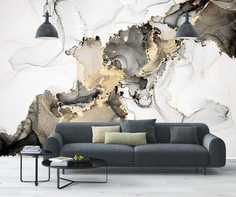 Фотообои ARTDELUXE NATURE Серо-чёрный мрамор флизелиновые 400х260см