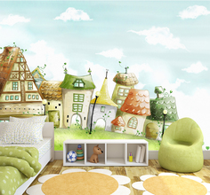 Фотообои ARTDELUXE KIDS Сказочный городок флизелиновые 300х220см