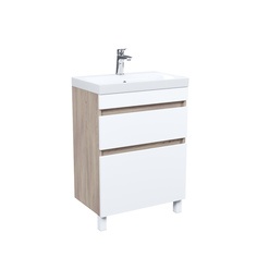 MO.60.1+1/WHT Тумба MODULA подвесная 60 с ящиком 1+1, белая глянцевая Цена за 1шт. Kerama Marazzi