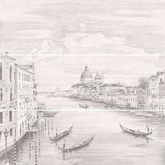 Панно Город на воде Venice, 3 части 25х75, обрезной (размер каждой части) 75*75 1шт. Kerama Marazzi