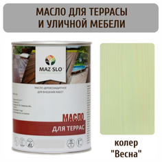 Масло для террас и садовой мебели MAZ-SLO 5007-07 цвет Весна 1л