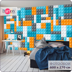 Фотообои флизелиновые 3d Bartonwall Детские Лего K23006 600х270 см