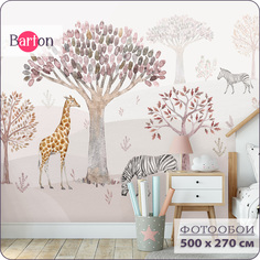 Фотообои флизелиновые 3d Bartonwall детские Животные Лес 500х270 см K29705-P