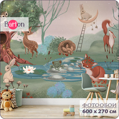 Фотообои на стену флизелиновые 3d Bartonwall Сказочные Животные 600х270 см K30906-P
