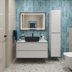 Тумба с раковиной BelBagno Kraft KRAFT80BO-KEPBO-1302H301-SET со столешницей