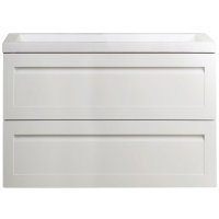 Тумба под раковину Art&Max AM-Platino-900-2C-SO-BL подвесная Белый глянец