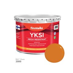 Краска-консилер с эффектом бархата YKSI, ультраматовая, цвет RAL2000 , 2,7л Finntella
