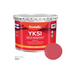 Краска-консилер с эффектом бархата YKSI, ультраматовая, цвет RAL3017 , 2,7л Finntella