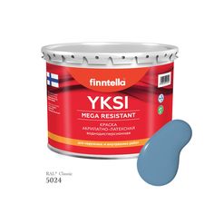 Краска-консилер с эффектом бархата YKSI, ультраматовая, цвет RAL5024 , 2,7л Finntella