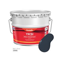 Краска-консилер с эффектом бархата YKSI, ультраматовая, цвет RAL5008 , 9л Finntella