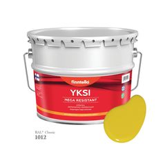 Краска-консилер с эффектом бархата YKSI, ультраматовая, цвет RAL1012 , 9л Finntella
