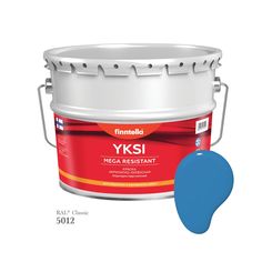 Краска-консилер с эффектом бархата YKSI, ультраматовая, цвет RAL5012 , 9л Finntella